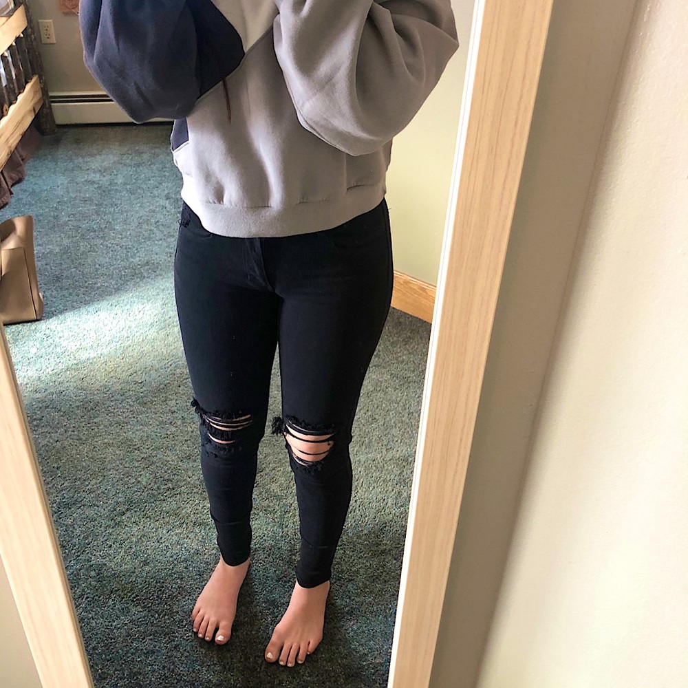 Black American Eagle Hi-Rise Jeggings